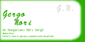 gergo mori business card